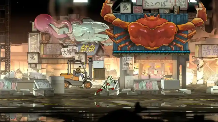 在移動吊掛貨櫃上高速斬擊！《SHINOBI 反攻的斬擊》新關卡「魚市場」PV釋出