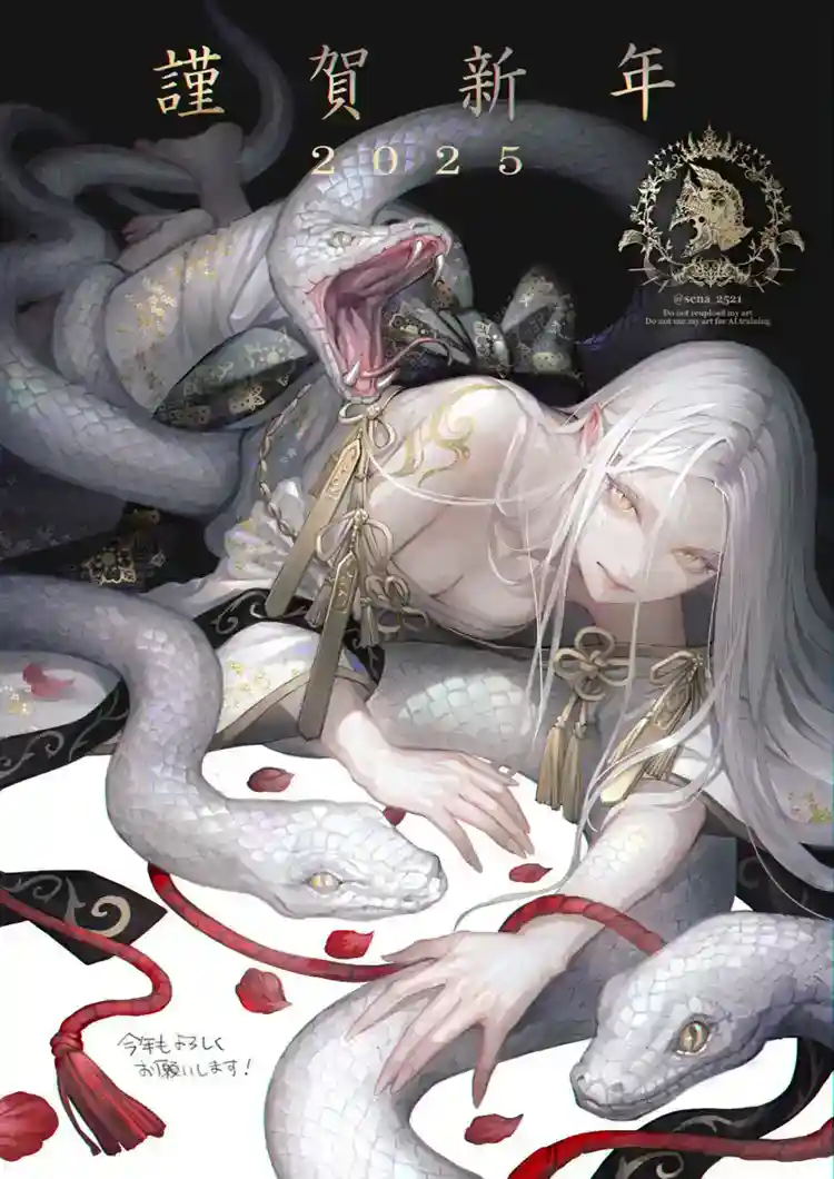 1737944442453909.jpg P站美图推荐——蛇年大吉