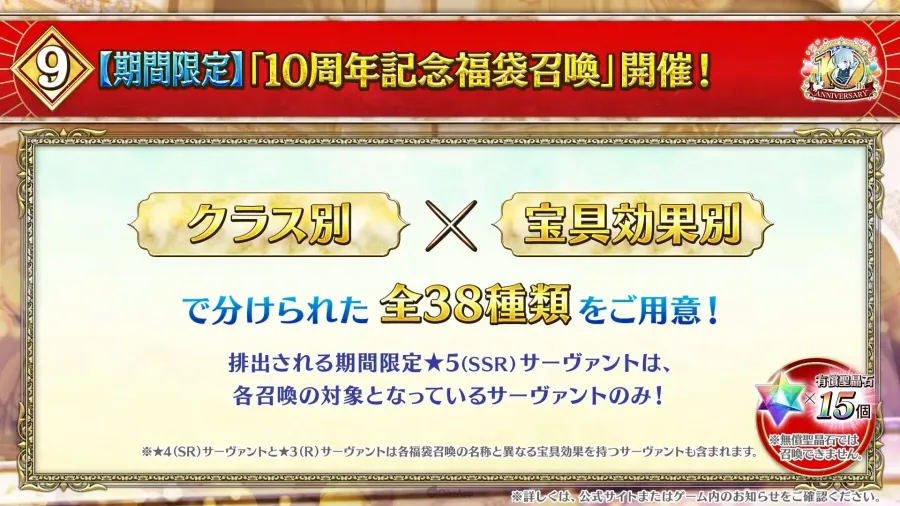 所長歡迎回來！《Fate/Grand Order》10週年情報發表，聖晶石1000個＆2部終章12月20日開幕！