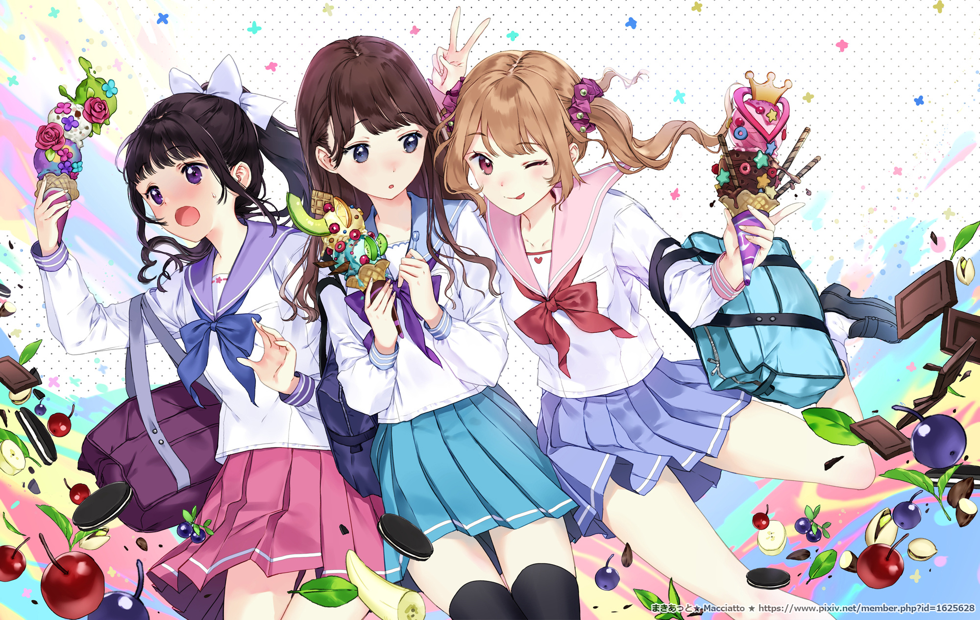 【P站画师】可爱的黑丝水手服JK美少女!韩国画师まきあっと的插画作品推荐 P站画师 | LycoPoi 【P站画师】可爱的黑丝水手服JK美少女!韩国画师まきあっと的插画作品推荐