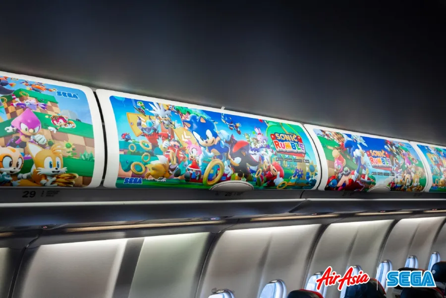 AirAsia獨家「索尼克」主題客機!融合《索尼克賽車交叉世界》與《Sonic Rumble》主題遊戲設計登場 5 1015 AirAsia Sonic 03