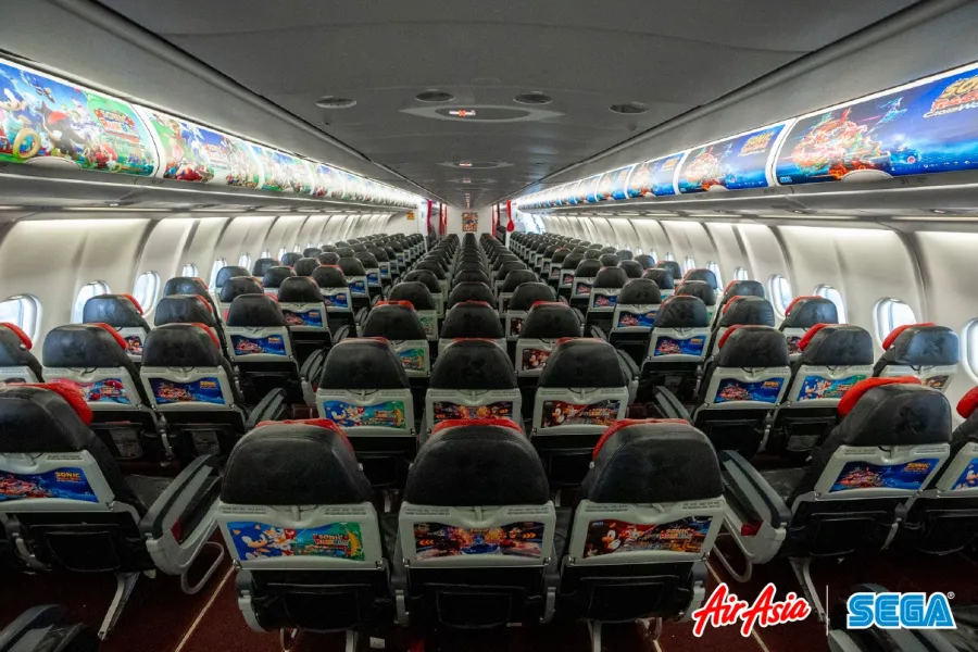 AirAsia獨家「索尼克」主題客機!融合《索尼克賽車交叉世界》與《Sonic Rumble》主題遊戲設計登場 2 1015 AirAsia Sonic 05