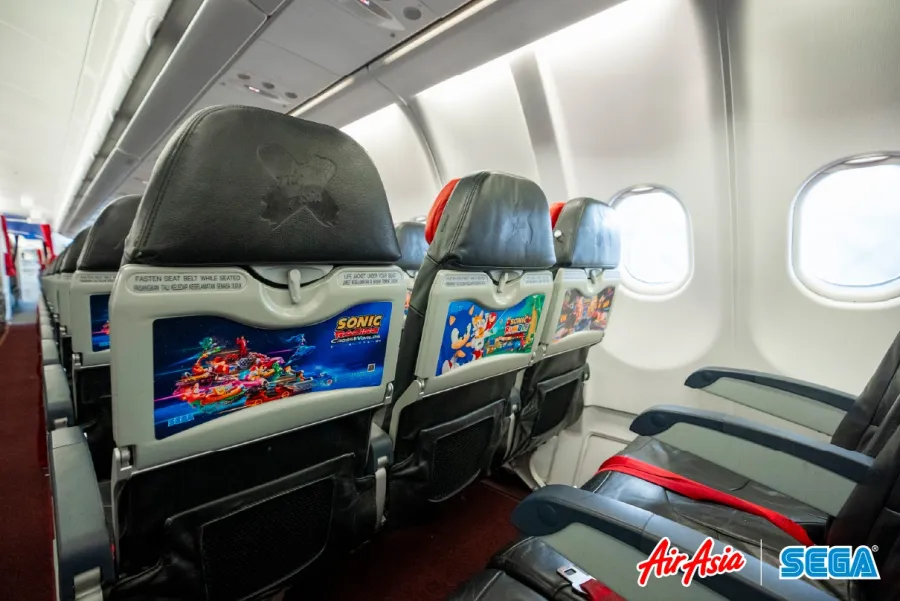 AirAsia獨家「索尼克」主題客機!融合《索尼克賽車交叉世界》與《Sonic Rumble》主題遊戲設計登場 3 1015 AirAsia Sonic 04