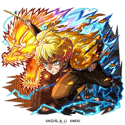 《怪物彈珠》×動畫《鬼滅之刃》第4彈合作活動熱血開跑!限定★6合作角色好康免費拿! 5 1023 monsterstrike ★6 Zenitsu Agatsuma