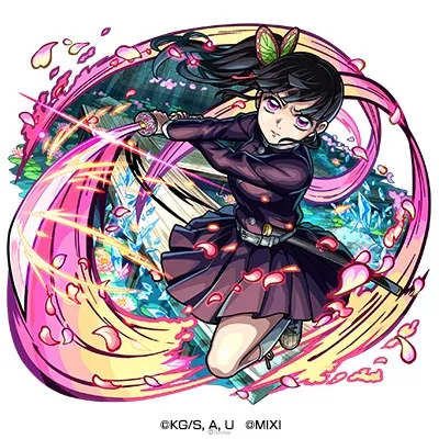 《怪物彈珠》×動畫《鬼滅之刃》第4彈合作活動熱血開跑!限定★6合作角色好康免費拿! 6 1023 monsterstrike ★6 Tsuyuri Kanao