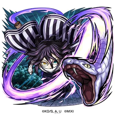 《怪物彈珠》×動畫《鬼滅之刃》第4彈合作活動熱血開跑!限定★6合作角色好康免費拿! 8 1023 monsterstrike ★6 Iguro Obanai