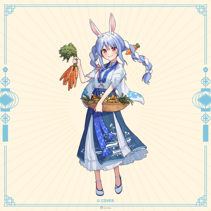 「護聲符!Peko!」兎田ぺこら×京都念慈菴合作商品10月31日台灣&日本同步開放預購! 2 黑白剪影圖 立繪A彩色