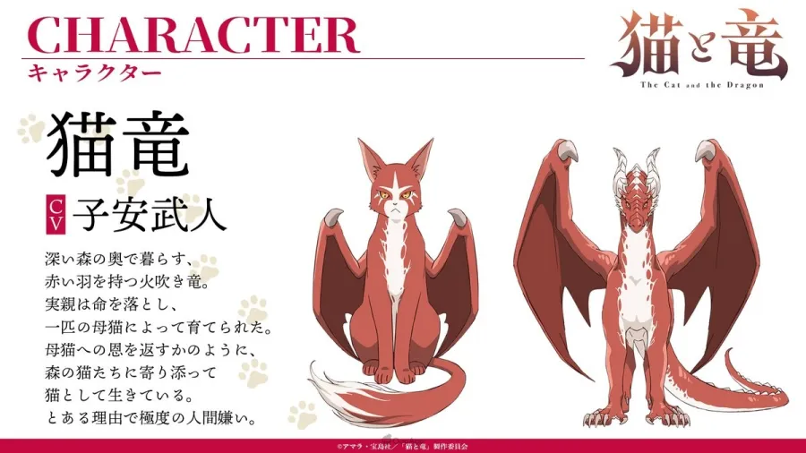 貓與龍與人的暖心動畫《貓與龍》確定2026年7月開播！「貓龍」由子安武人配音！