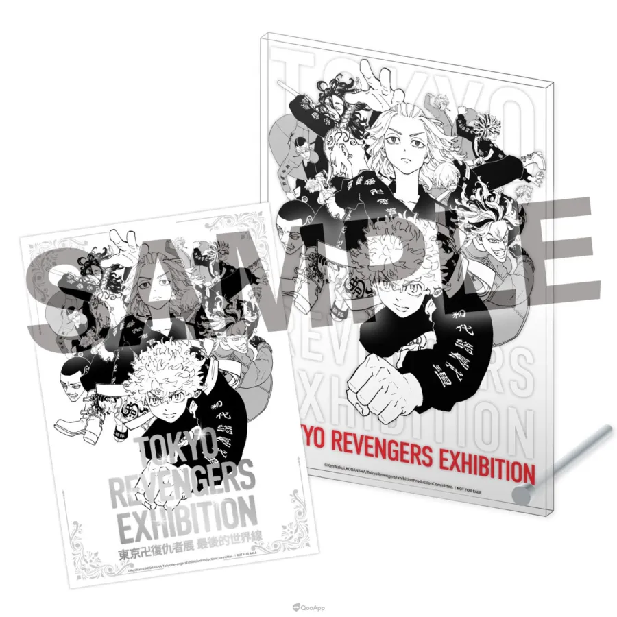 《TOKYO卍REVENGERS EXHIBITION》台灣首展高雄場預售票11月24日開賣,公開限量套票特典與入場裡資訊 3 03. 限定套票B特典:黑白壓克力板畫黑白燙銀圖卡