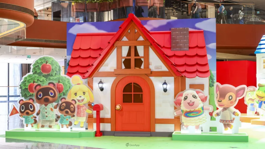 在「玩家的房子」前，人氣島民茶茶丸、音音及西施惠已準備迎接大家