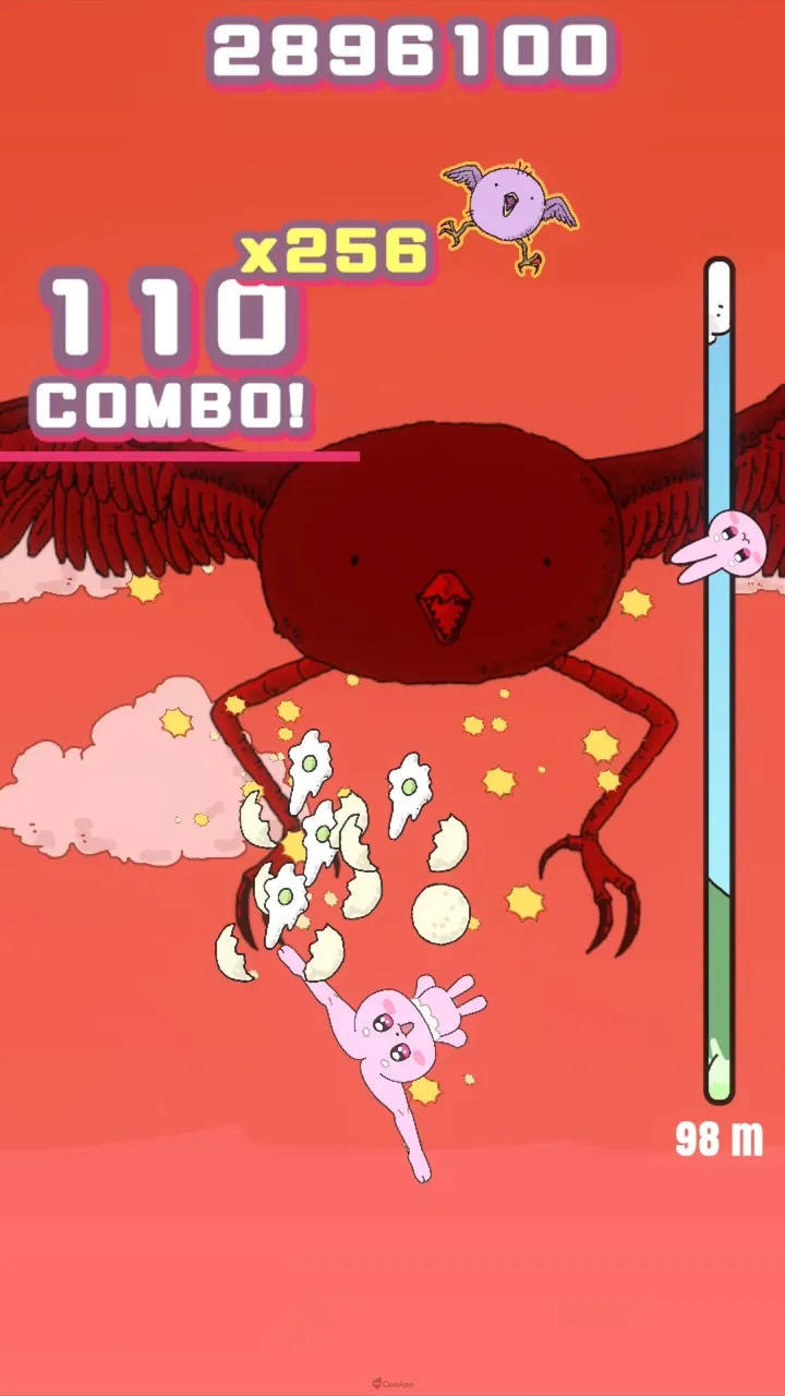 《超時空輝耀姬!》劇中遊戲《太ももうさぎの大撃腿》推出Android版,用大腿在空中展開難以理解的戰鬥! 7 0320 daigekitai Android unnamed 4