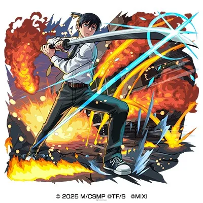 動畫《鏈鋸人》×《怪物彈珠》第2彈合作活動4月1日開跑!劇場版角色登場,合作轉蛋初次10連免費抽 2 0330 monster strike chainsawman event part 2 01