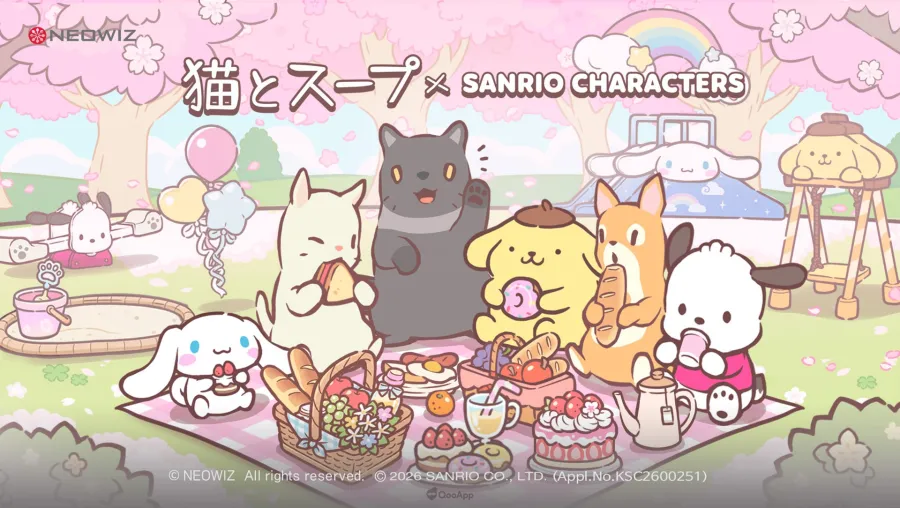 NEOWIZ《貓咪和湯》×「三麗鷗明星」聯動登場！限定時裝、設施免費拿