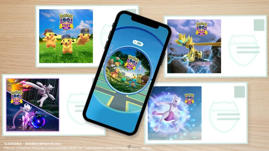 《Pokémon GO》宣布與臺北捷運公司展開「Pokémon GO Fest 2026:全球」及十周年系列慶祝活動! 2 Pokemon GO Fest 2026 Global Event Postcard