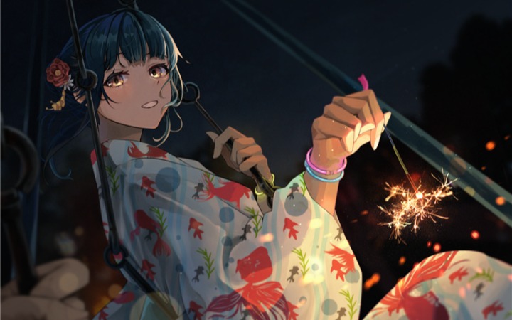 P站美图推荐——线香花火特辑(二)