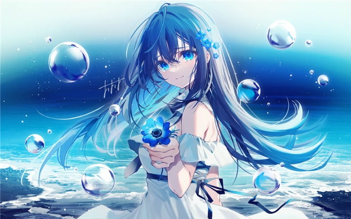 P站美图推荐——蓝色特辑（二）