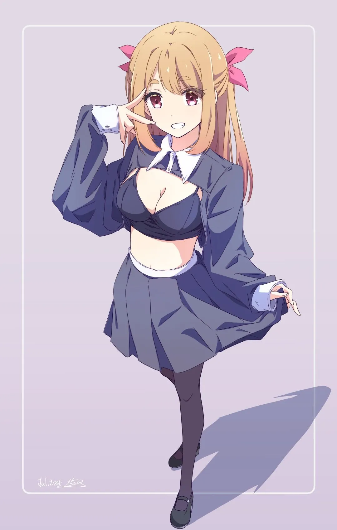 《星期一的早上》7月底的妹子图