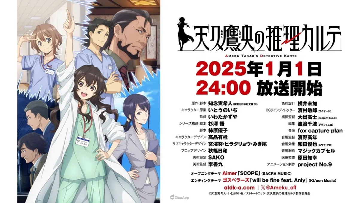 一月新番《天久鷹央的推理病歷表》公布第二彈宣傳影片與主題曲情報！諏訪部順一、平田廣明、澤城美雪 追加出演！